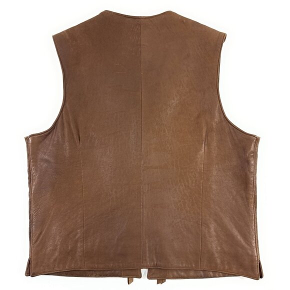 Sam Wolf John Wayne Lamb Skin Leather Western Vest Size 46 XL Made in Texas - Picture 9 of 11